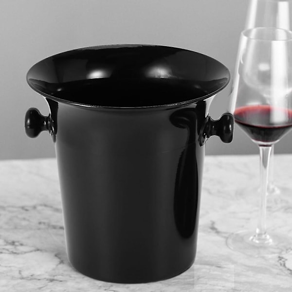 Vin Dump Svart Plast Vinspottkopp - Standardstorlek Med Svart Tratt Champagnehink