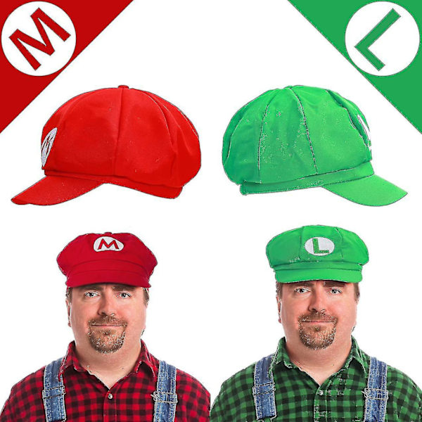 Super Mario Bros Mario Ja Luigi Hatut, Lakit, Viikset, Hanskat, Napit, Cosplay-asu