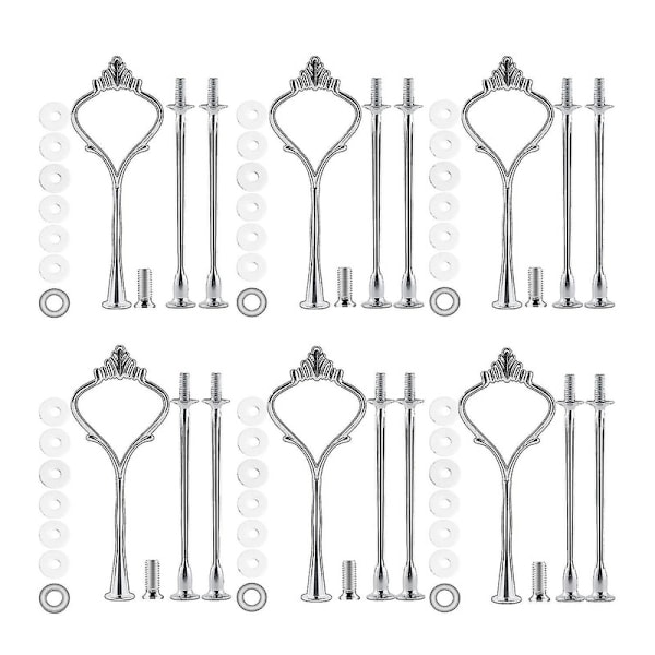 6-delt hardware sæt til kageholdere 3-lags kageholder montering hardware holder til bryllup og fest Gratis fragt + overlegen kvalitet