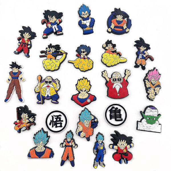 22 st Dragon Ball Sko Berlocker, För Träskosandaler Croc Skor DIY Dekorations Tillbehör För Barn