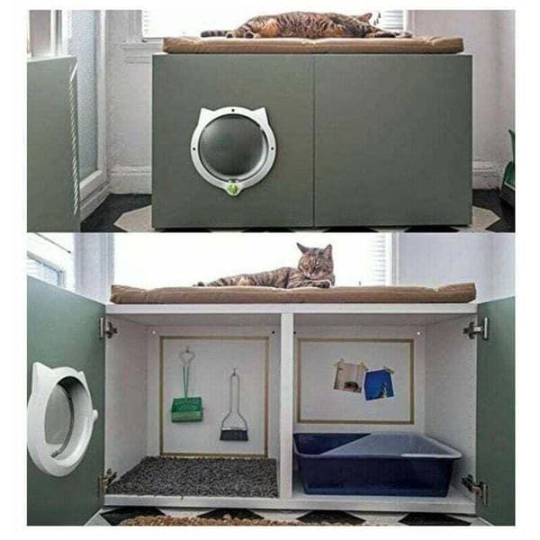 Kattlucka Flip, Hundlucka Vit Hål Kattlucka