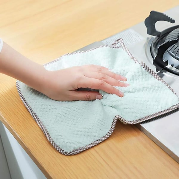 Kjøkkenhåndklær, sett med 4 kjøkkenhåndklær, håndklær, vaskbar, miljøvennlig, ultraabsorberende, vendbar for flere bruk