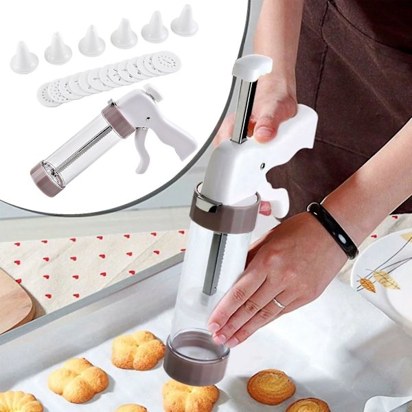Gadgets for hjemmet Manuell kjeks ekstruder Embossing ekstruder Smør ekstruder Embossing ekstruder Bakeverktøy Q