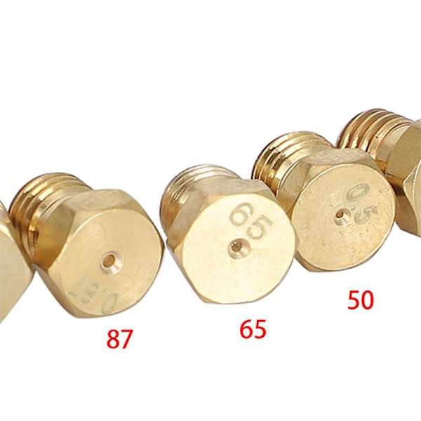 Fit Gas matlagningsapparater Set med 6 munstycken LPG Konverteringskit För Lpg Gasbrännare Gänga M6*075 Universal Brännare Gasmunstycke Injektorer