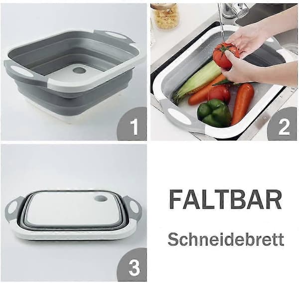 Sammenklappeligt skærebræt, multifunktionelt foldbart skærebræt
