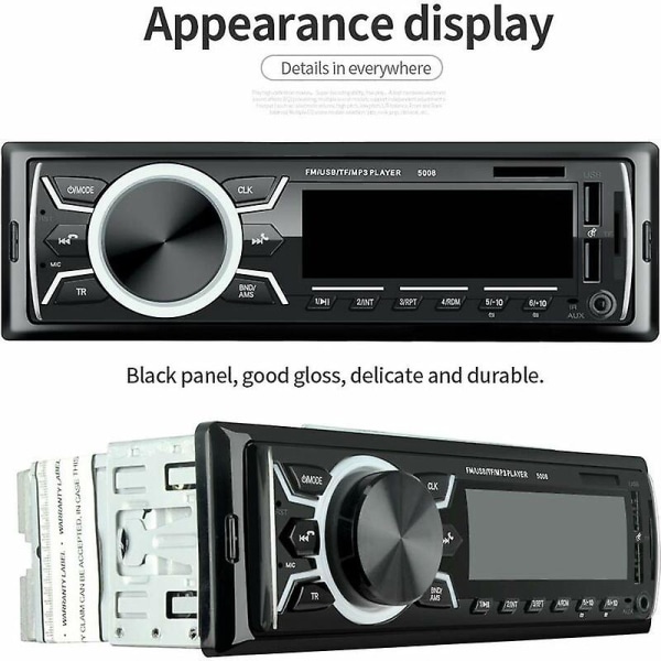 Bilradio Bluetooth bilradio, 1din bilradio, 4x60w Autoradio 7 Farben Fm Stereo Radio Usb/sd/aux/eq/mp3 Player Pioneer Autoradio