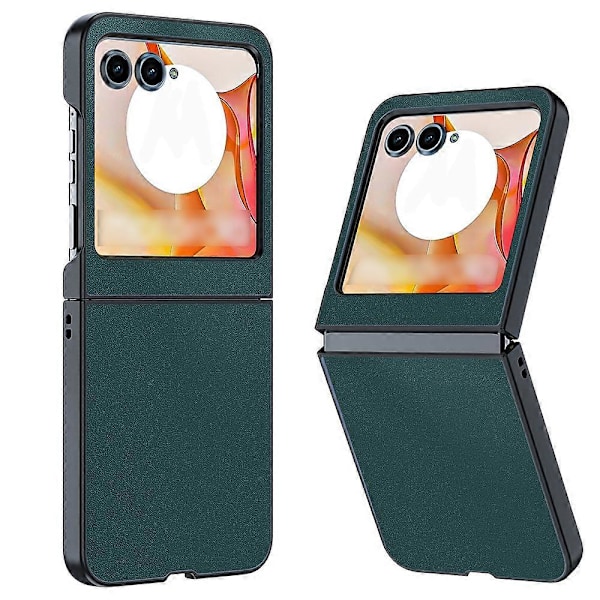 Ultratyndt, enkelt telefoncover i læder Green For Motorola Razr 50 / Razr 60