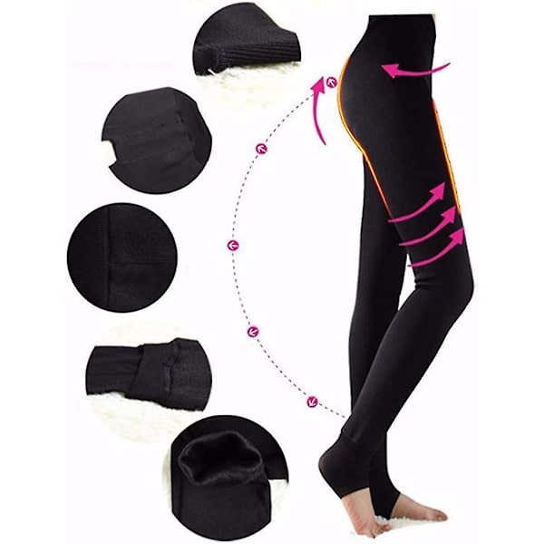 Fleecefodrade vinterleggings för kvinnor, varma leggings för kvinnor, vinterfodrade