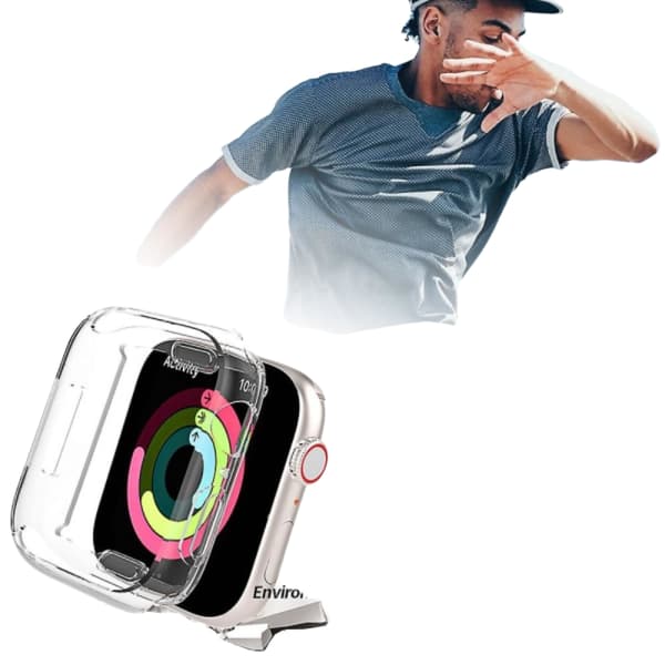 2 kpl Apple Watch -kotelo TPU-näytönsuoja Läpinäkyvä väri 41 mm