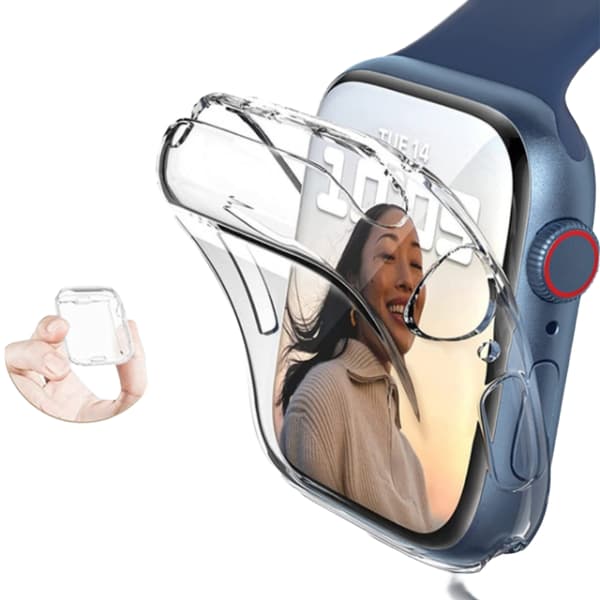 2 kpl Apple Watch -kotelo TPU-näytönsuoja Läpinäkyvä väri 41 mm