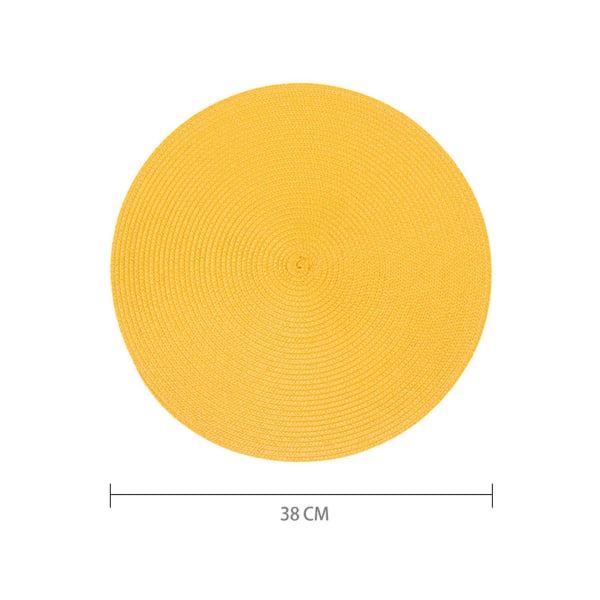 Bord Dekkematte Ensfarget varmeisolering Dekkematte Slitesterk spisebordmatte for hjemmekjøkken Golden