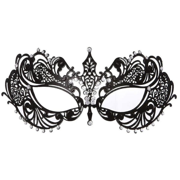 Maskerade maske til kvinder metal maske skinnende rhinsten venetiansk fest aften bal ball maske bar kostumer tilbehør Swan