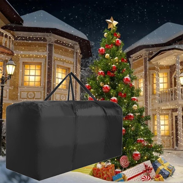 Joulukuusen säilytyslaukku Heavy Duty Xmas Tree -laukku kestävillä kahvoilla ja kaksoisvetoketjulla