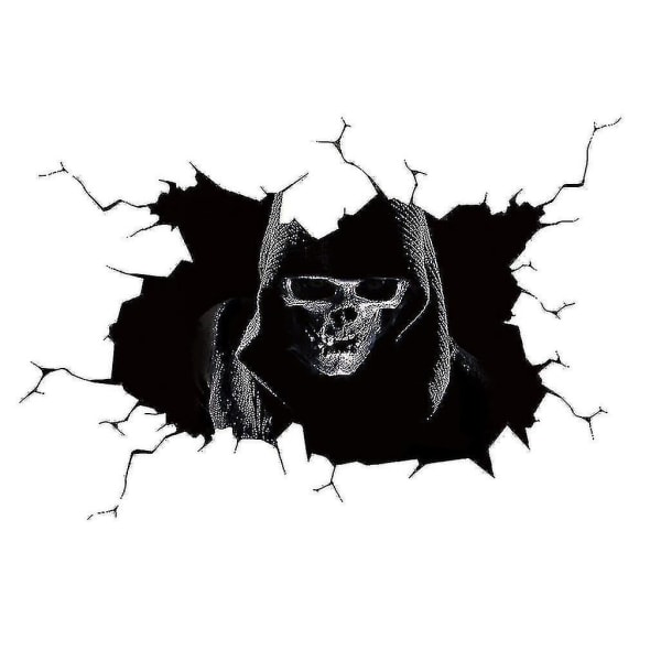 Happy Halloween Silent Skull Sticker Fönster Hemdekoration Decal Decor
