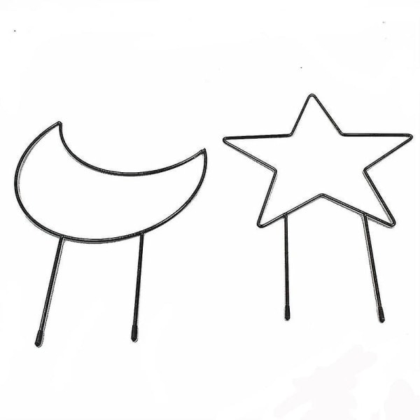 Have Plante Støtte Stake Metal Måne/stjerner Planter Potte Trellis Dekorative Cane Vinstokke