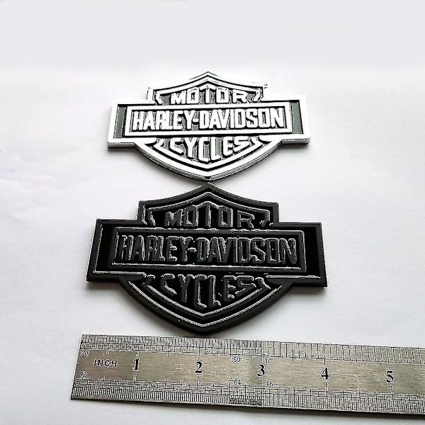 2x Oem Harley Davidson drivstofftank krom-emblemer - 3D-logoerstatningsemerker