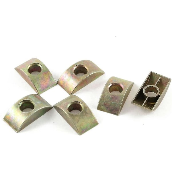 10 stk 8 mm huldiameter Bronzefarvet møbelfugemøtrik Halvmånemøtrikskiver til sammenføjning af møbler.