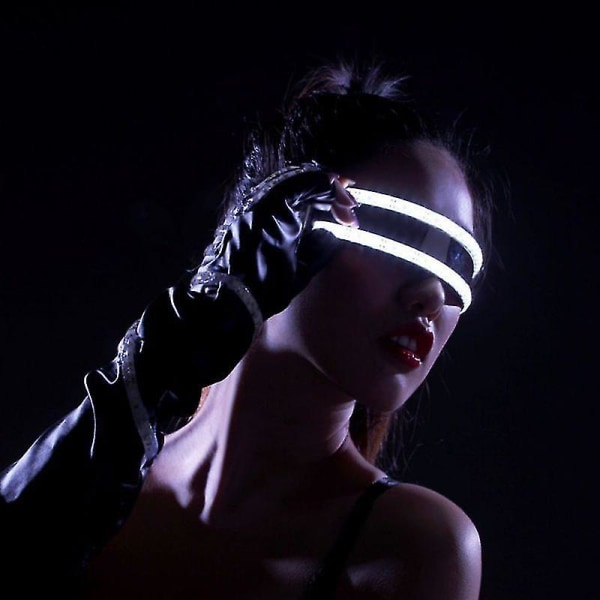 Kreative Led-briller Laserbriller til natklubudøvere Led-briller Festdans Glødende Led-maske Rave-briller lovende