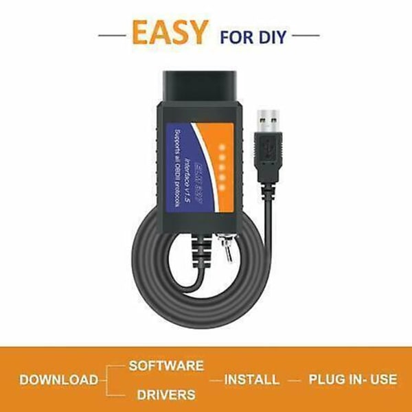 USB ELM327 / OBD2 fejlkodelæser Automotive Diagnostic