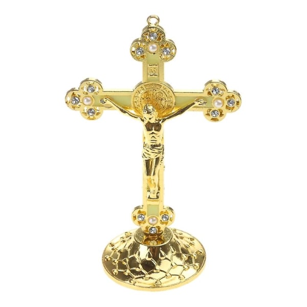 Hjem-dekorasjon katolsk krusifiks kors ornament hengiven gave til hjemmekontoret