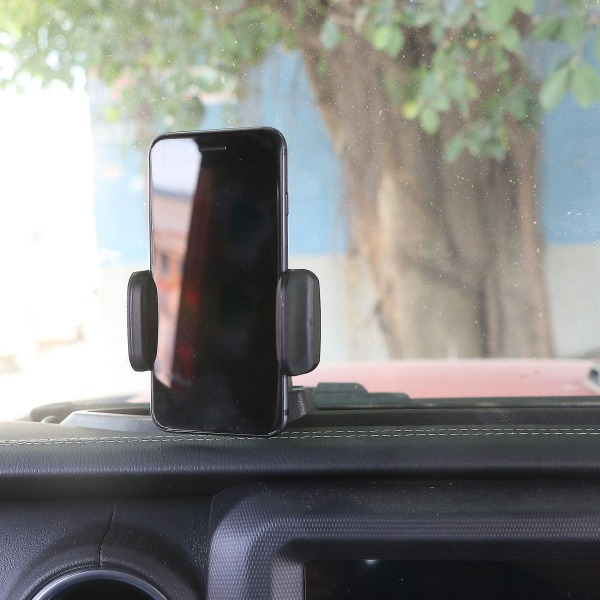 Sort Abs Mobiltelefon Holder Bil Gps Bracket Dash Mount Holder Oppbevaringsboks For Wrangler Jl 2018 20