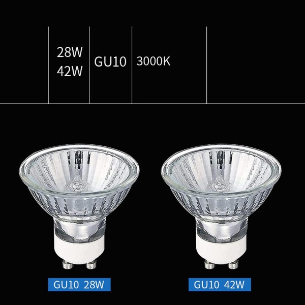 Gu10 35 Watt Halogen Reflektorglödlampa Varm Vit Dimbar, Gu10 Halogen 35w Halogenlampor, Gu10 Dimbar Varm Vit 230V-35W 4 pcs