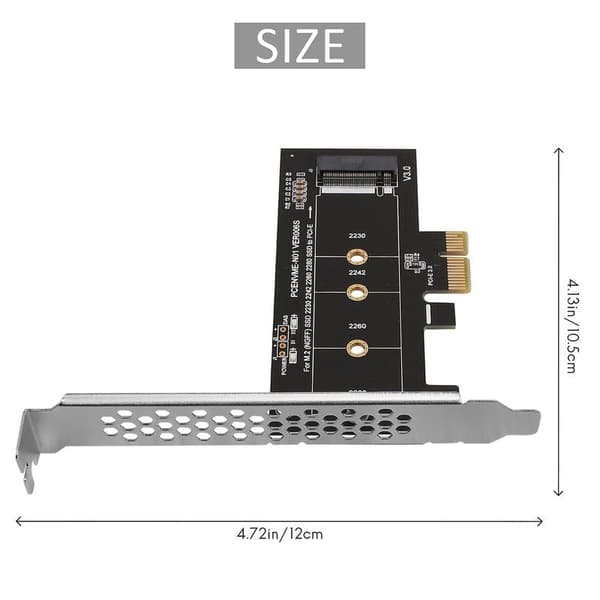 PCIE til M2 Adapter PCI Express 3.0 X1 til NVME SSD M2 PCIE Riser Card Support 2230 2242 2260 228