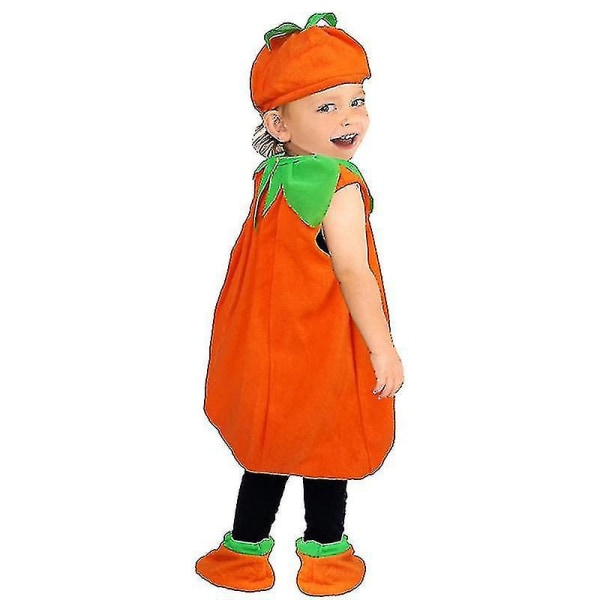 1 setti Halloween-asu Baby Pumpkin Romper Bodysuit W/hat Kengät Haalari asu 100CM