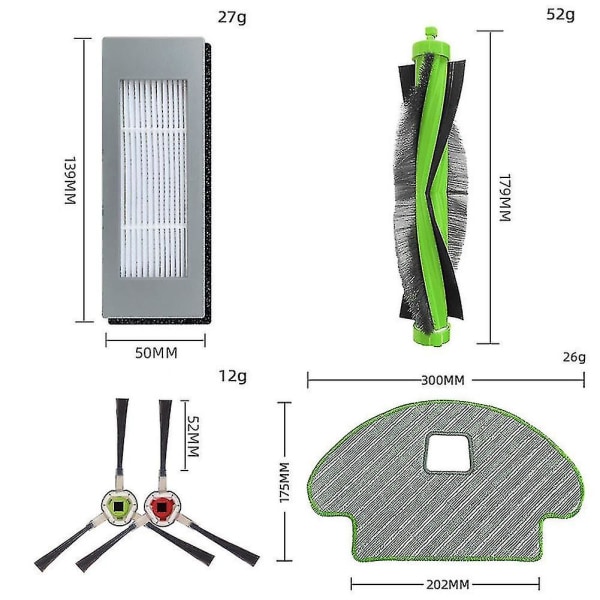 15 kpl korvaavat tarvikkeet Irobot Roomba Combo 113 R113840