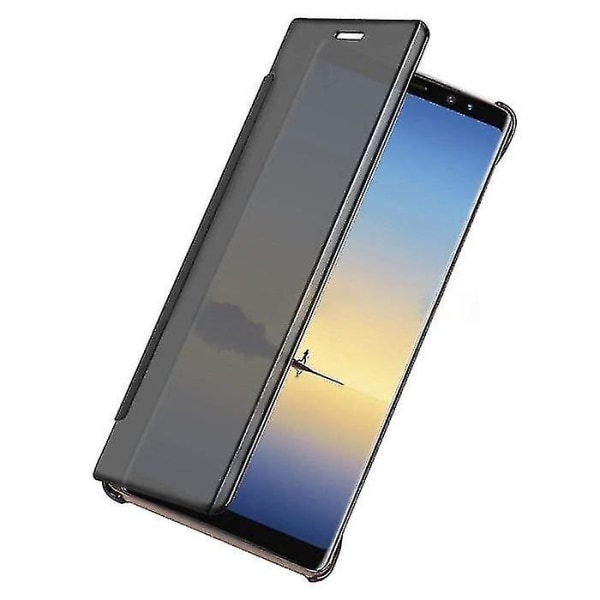 Samsung Galaxy A71-deksel Clear View Mirror-lærveske Flip Cover Lommebokstativ Støtsikkert klaffskall,nior