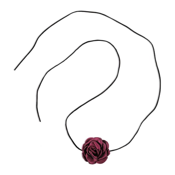 Vakker Rose Choker Halskjede - Trendy og fasjonabelt tilbehør for kvinner Red