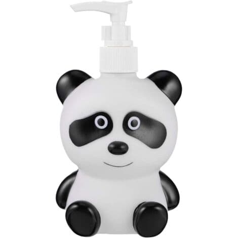 Sød pandaformet 300 ml sæbedispenser med pumpe; genopfyldelig når tom