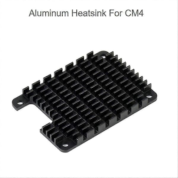 CM4 aluminium kjøleribbe med termiske puter passiv kjøling for Compute Module 4-kort Black