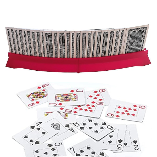 Kortholdere for spillekort Håndfri buet sammenleggbar spillekortholder i plast for barn seniorer 1 pakke