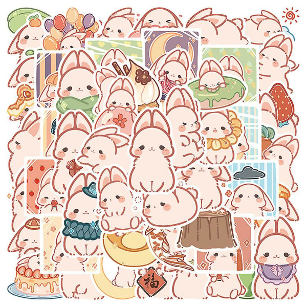 50 kpl Japanilainen söpö kani sarjakuvatarrat Matkatavarakitaran koristetarra