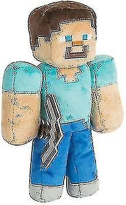 Minecraft Plysch Leksak Docka Trasdocka Hacka Hållande Steve (30cm)