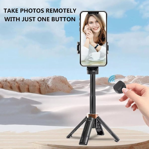 Mini selfie stick stativ, magisk bærbar selfie telefon stativ-2025 Pocket Flex Jj02 360° roterende Razunoth fjernbetjenings stativ