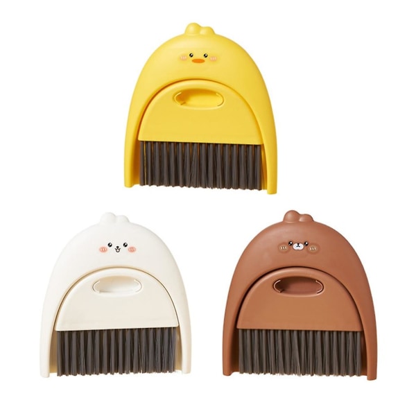 Mini Cartoon Broom Dust Pan Suit Cartoon Duck Dormitory Rush Cleaning Brush Egg yolk duck