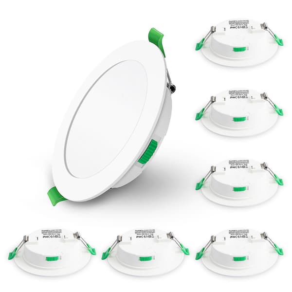 6-pack 7W Ultrasmal Dimbar LED Downlight CCT 95-100mm Utskärning Vit