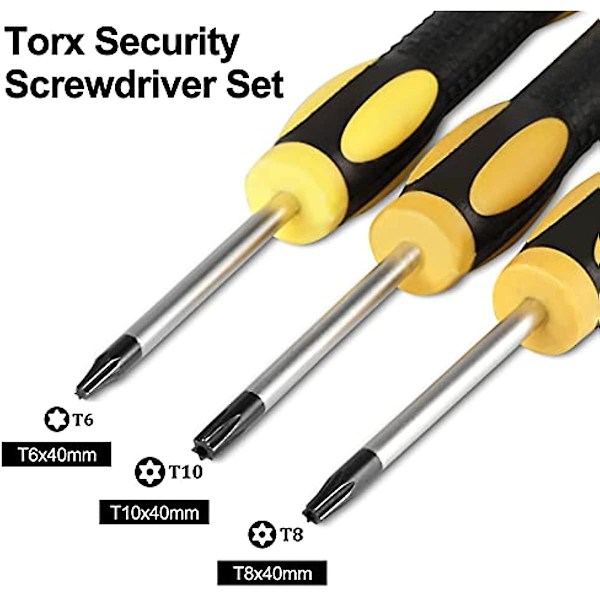 Skruvmejselset Precision Säkerhet T6 T8 T10 Torx Skruvmejselset Kompatibelt Med Ps5 Ps4 Ps3 Xbox