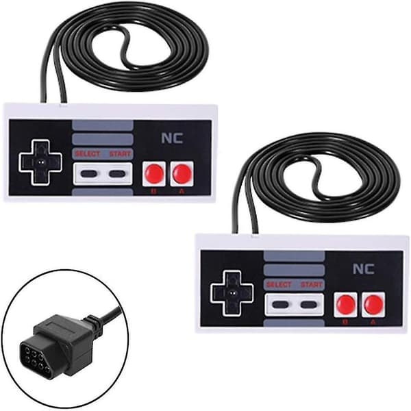 Klassiske Nes-controllere til Nes 8-bit underholdningssystem konsol kontrolpanel (2 stk) snngv