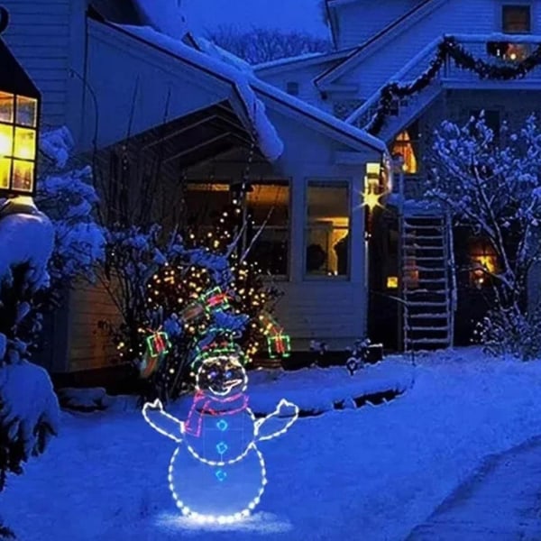 Playful Animated Snowball Light, led udendørs julepynt lys Glødende snemand julepynt