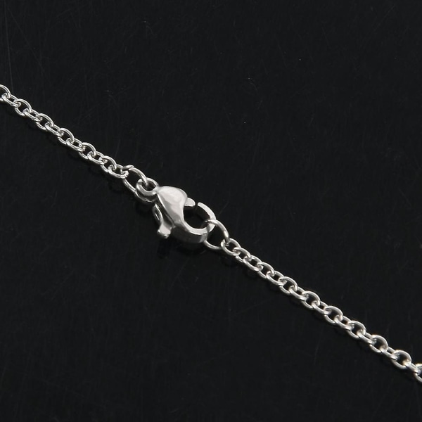 2 stk smykker kvinde kæde, rustfrit stål "o" halskæde, sølv farve - 2 mm, bred 50 cm lang & 65
