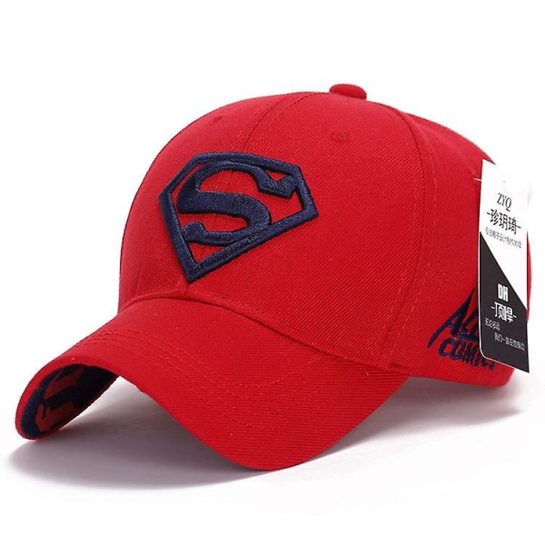 Winter Superman Baseball Cap Snapback Sports Trucker Justerbar Hat Red And Blue