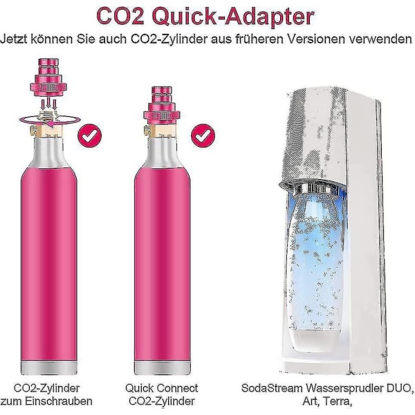 Quick Connect Co2 Adapter Kompatibel Sodastream Vand Sprinkler Duo Art, Terra, Tr21-4 Jnnjv