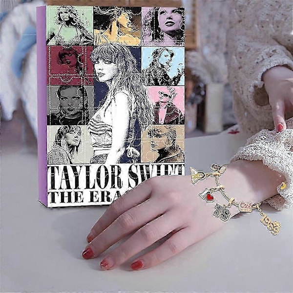 2024 Julekalender Armbånd 24 Dages Nedtælling Kalender Taylor Swift Swiftie DIY Smykker Kreativ Gave B