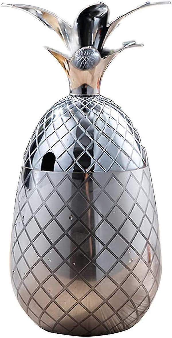 Ananasishink med lock Dryckeshink Metall Rostfritt Stål Ishink, Cocktailtillbehör för drycker