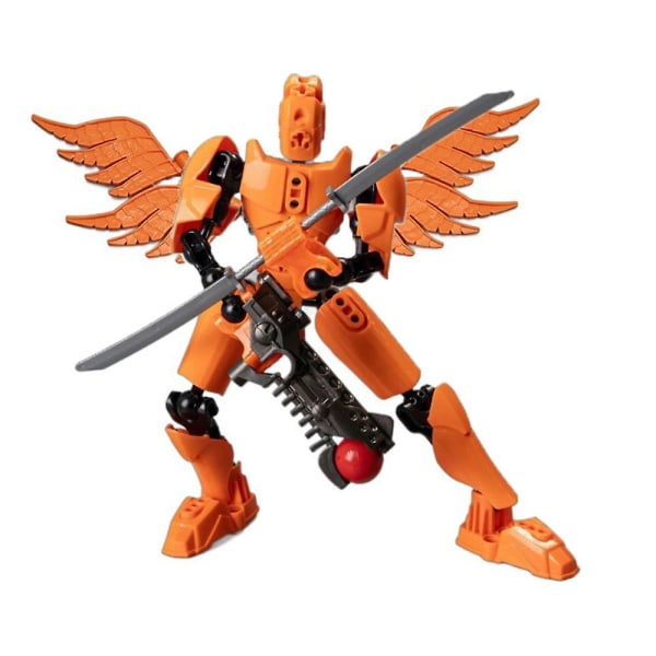 Ny uppgradering T13 Action Figure, Titan 13 Action Figure, Robot Action Figure, 3D Printed Action Orange