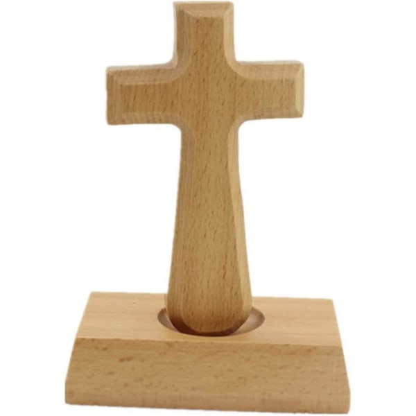 Kristillinen puinen Jeesus-risti magneettisella pohjakoristeella