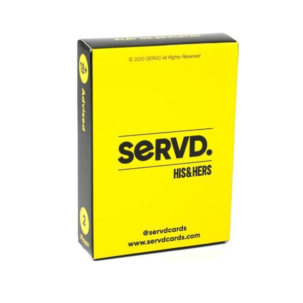 SERVD - His & Hers - Det sjove virkelige kortspil for par - spotsalg